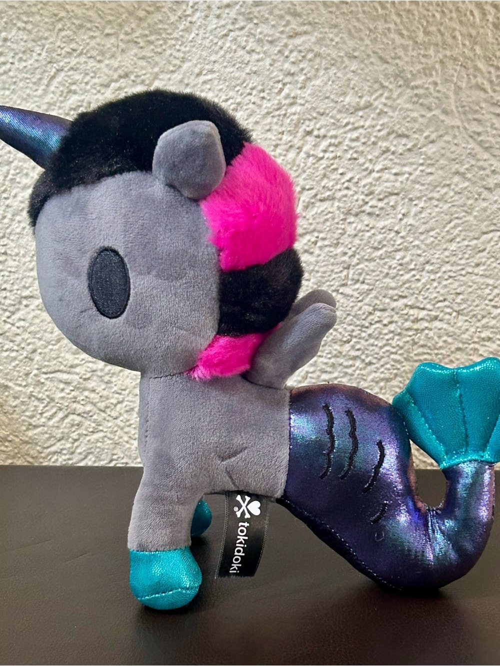 tokidoki Gray, Hot Pink & Teal Mermaid Unicorn Plush